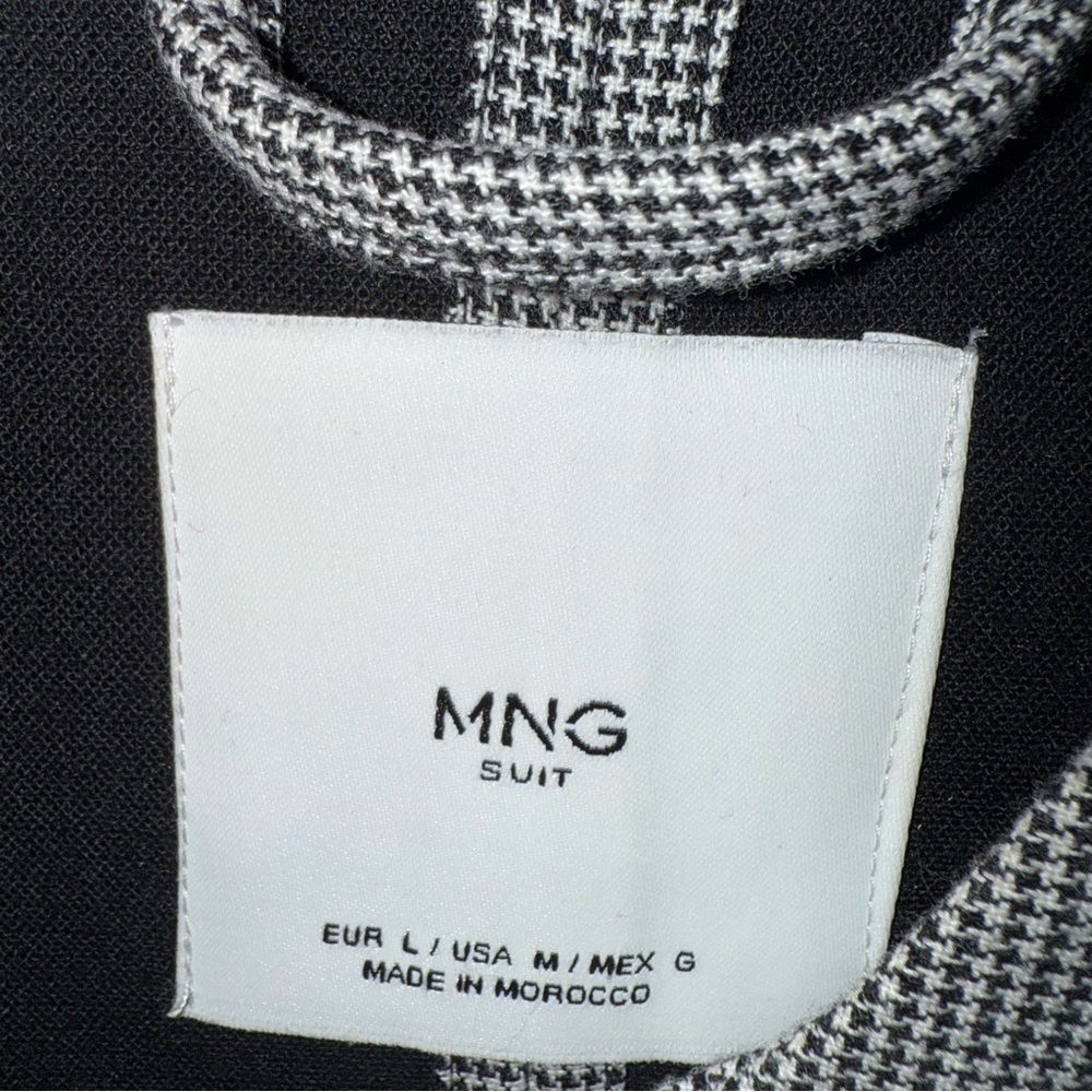 MNG Houndstooth Swing Coat Chic Size M Unique Vintage - Picture 9 of 10